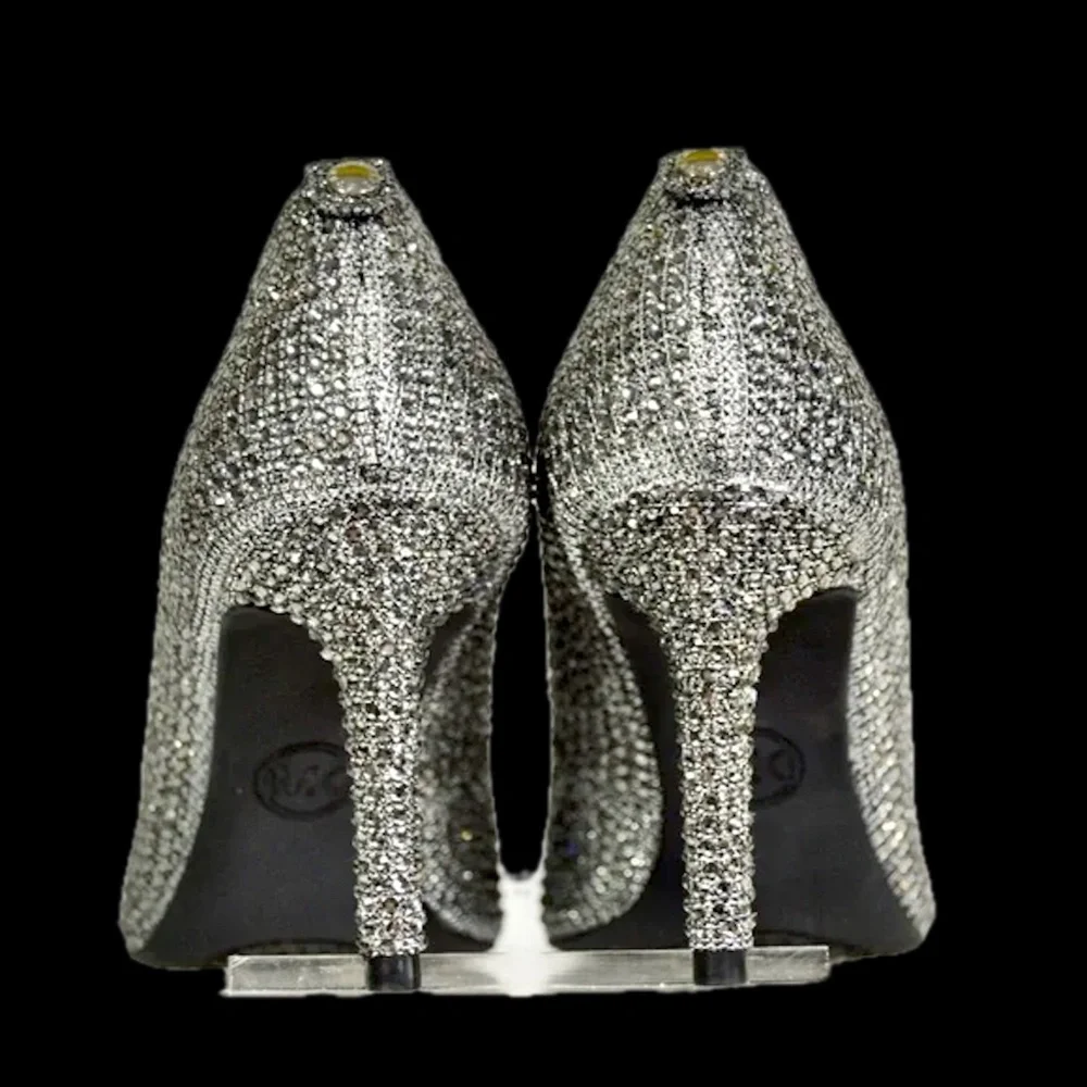 🆕🏷️Michael Kors Dorothy Flex Glitter Chain Mesh Pump